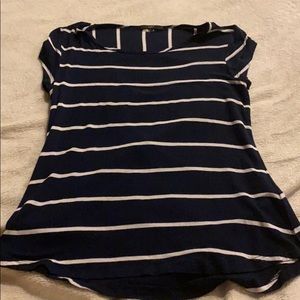 Navy blue and white dressy t shirt